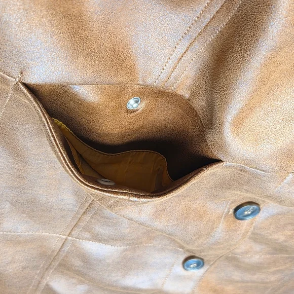 Free People Carmen Vegan Suede Duster Coat Brown Longline Oversized XS NWOT - Picture 6 of 16